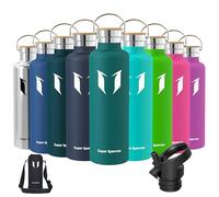 Super Sparrow Gourde Isotherme - Bouteille Isotherme - 1000ml - Gourde Inox Bouche Standard - Gourde Sport Étanche - Gourde Enfant sans BPA, pour Sport, Gym, Voyage