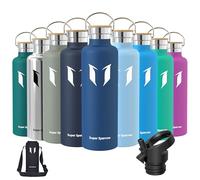 Super Sparrow Gourde Isotherme - Bouteille Isotherme - 1000ml - Gourde Inox Bouche Standard - Gourde Sport Étanche - Gourde Enfant sans BPA, pour Sport, Gym, Voyage