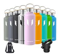 Super Sparrow Gourde Isotherme - Bouteille Isotherme - 1000ml - Gourde Inox Bouche Standard - Gourde Sport Étanche - Gourde Enfant sans BPA, pour Sport, Gym, Voyage