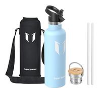 Super Sparrow Gourde Isotherme - Bouteille Isotherme - 1000ml - Gourde Inox Bouche Standard - Gourde Sport Étanche - Gourde Enfant sans BPA, pour Sport, Gym, Voyage