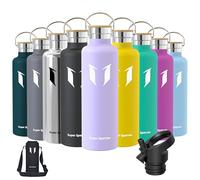 Super Sparrow Gourde Isotherme - Bouteille Isotherme - 1000ml - Gourde Inox Bouche Standard - Gourde Sport Étanche - Gourde Enfant sans BPA, pour Sport, Gym, Voyage