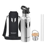 Super Sparrow Gourde Isotherme - Bouteille Isotherme - 750ml - Gourde Inox Bouche Standard - Gourde Sport Étanche - Gourde Enfant sans BPA, pour Sport, Gym, Voyage