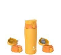 Super Sparrow Gourde Isotherme - INOX Bouteille Isotherme - 350ml - Mug Isotherme Étanche - Gourde Enfant sans BPA - Comprend 2 Couvercles avec Paille et Couvercle Sport