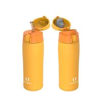 Super Sparrow Gourde Isotherme - INOX Bouteille Isotherme - 500ml - Mug Isotherme Étanche - Gourde Enfant sans BPA - Comprend 2 Couvercles avec Paille et Couvercle Sport