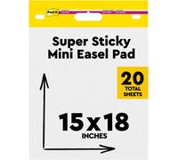 Super Sticky Meeting Charts,Pack De 1 Bloc Avec 20 Feuilles,38 Cmx45.7 Cm,Couleur Blanche-Paperboard Adhésif Repositionnable Pour Réunions Et Sessions De Brainstorming