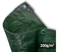 Super Tarpaulin-200 G/M²-3 X 3 M-Green-All-Purpose Tarpaulin For Weather Protection-Ideal For The Garden-Uv Stabilised,Coated On Both Sides,Waterproof