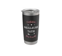 Super tata Certifiée meilleure tatie du monde Gobelet isotherme en acier inoxydable double paroi