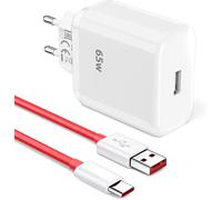 Super Vooc 65w Charger For Oneplus Nord Ce 2/8/7/6t, Super Vooc Mains Charger And Usb C Cable 1m For Oppo Find X5 Lite/Reno 14f/13 Fs/12 Fs/11f/10/8/A80/A60/A40 For Realme 14 13 Pro/12 +/12 Pro +