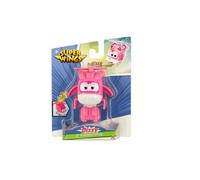 Super Wings Avion de Transformation Dizzy en Rose et Blanc, Environ Figurine de Jeu de 12 cm pour Enfants, Avion Transformable et Figurine de Robot