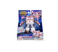 Super Wings EU780233 Avion de transformation Golden Girl en or rose blanc, env. 12,5 cm, figurine jouet pour enfants, figurine d'avion et robot transformable