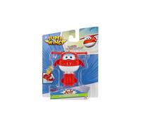 Super Wings - Avion de Transformation Jett en Blanc/Rouge, Environ Figurine de 12 cm pour Enfants, Avion Transformable et Figurine de Robot