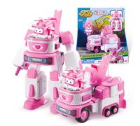 Super Wings "Dizzy's Rescue Tow" Véhicule Transformable en Robot 18 cm + 1 Figurine,Jouet Enfant 2 3 4 5 6 7 8 Ans Garcon Fille