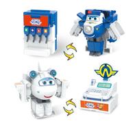 Super Wings Jouets Robots transformables 5+ Série Foodie Paul Astra | Figurines robots nourriture pour garçons filles 5+, jouets interactifs à partager en famille et entre amis,Cash register