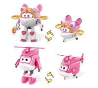 Super Wings Jouets transformables 2PCS Sara & Dizzy Figurines 2 en 1, Robots pour Enfants, Hauteur 12,7 cm, Jouets Avions transformables pour garçons et Filles âgés de 3 Ans et Plus