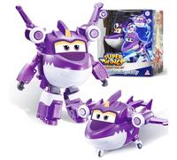 Super Wings Jouets Transformer Sally, Figures d'action 2 en 1, Jouet Robot Avion 12,7cm, Jouet Transformateur pour Garçons et Filles à partir de 3 Ans, Mauve