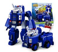 Super Wings "Paul's Cruiser" Véhicule Transformable en robot 18 cm + 1 figurine,Jouet Enfant 2 3 4 5 6 7 8 Ans Garcon Fille