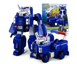 Super Wings "Paul's Cruiser" Véhicule Transformable en robot 18 cm + 1 figurine,Jouet Enfant 2 3 4 5 6 7 8 Ans Garcon Fille