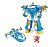 Super Wings Robot Transformable 3-en-1 Avion du Monde avec Effets Lumineux et sonores, Robot Transformable Jett 2 Pouces, Jouet de rôle pour Enfants à partir de 3 Ans, Cadeau pour garçons et Filles