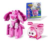 Super Wings Transformations Supercharged Dizzy Pet, Figurine de Jeu d'environ 6 cm pour Enfants, Jouet-Avion et Figurine-Robot pour Les 3 Ans et Plus, garçons Filles