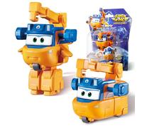 Super Wings Transforming Aeroplane Marty, Hauteur env. 12,7 cm, Figures d'action 2 en 1, Avion Jouet et Figurine de Robot pour garçons et Filles à partir de 3 Ans, Orange