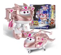 Super Wings Transforming Aeroplane Supercharged Golden Girl, Hauteur env. 12,7 cm, poupée pour Enfants, Avion Jouet et Figurine de Robot pour garçons et Filles à partir de 3 Ans