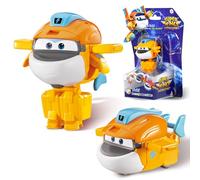 Super Wings Transforming Aeroplane Supercharged Taki, Hauteur env. 5,08 cm, Transformable Avion Jouet et Figurine de Robot pour Enfant garçons Filles à partir de 3 Ans