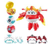 Super Wings Transforming Jett & Ball Robots 5 inch Iron Power Deformation en Avion Figurines d'action Anime Toys pour Enfants