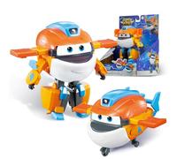 Super Wings Transformming Aeroplane Supercharged Taki, Hauteur env. 12,7 cm, Transformable Avion Jouet et Figurine de Robot pour Enfant garçons Filles à partir de 3 Ans