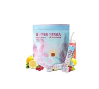 Super Yerba,Yerba Mate Instant Tea Powder, Super Yerba Raspberry Lemon, Mate Tea Supplements with Prebiotics and Probiotics