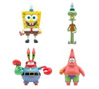 Super7 Bob l'éponge - Pack 4 Figurines Reaction Krusty Krab Meal NYCC 10 cm