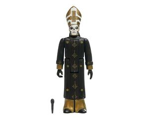 Super7 Ghost Papa Emeritus III Reaction Figure - 3.75" Ghost Action Figure with Accessory Heavy Metal Collectibles and Retro Toys