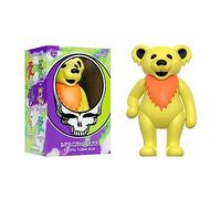 Super7 Grateful Dead Dancing Bear Glow (jaune électrique) - Figurine de réaction à l'échelle de 9,5 cm