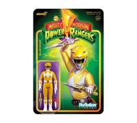 Super7 Mighty Morphin Power Rangers Figurine Jaune Ranger Reaction, RE-POWRW03-YPR-, Multicolore