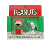 Super7 Peanuts Reaction Figures Lot de 2 figurines Charlie Brown et Snoopy (Caroling)