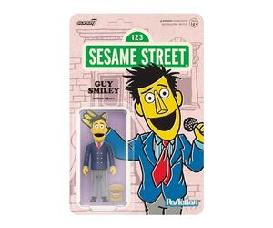 Super7 Reaction Sesame Street Guy Smiley - 3.75" Sesame Street Action Figure with Accessories Collectibles and Retro Toys