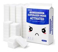 SUPERASER Lot de 100 éponges magiques multifonctions pour le nettoyage de la maison, de la cuisine, de la vaisselle pour meubles, éponges de nettoyage en mélamine extra épaisses et durables (100