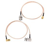 Superbat Câble BNC SMA 50cm 50Ohm Câble SMA Mâle vers BNC Mâle Angle Droit Coax RG316 Câble RF pour Analyseur d'Antennes Scanner Radio Radioamateurs etc.(2 Pièces)