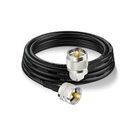 Superbat Câble Coaxial RG58 CB 3m UHF PL259 Mâle vers Mâle Angle Droit 50 ohms Faible Perte pour Radio HAM et CB, Analyseur d'Antenne, Charge Factice, Compteur SWR(1 Pièce)