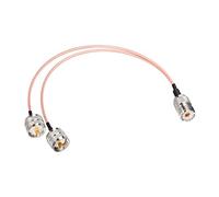 Superbat Câble Diviseur UHF SO239 vers Double PL-259, Faible Perte (30cm RG316), pour Radio HAM & CB, Analyseur d'Antenne, Charge Factice, Mètre SWR, etc.