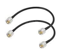 Superbat Câble RG8X CB 30cm UHF PL259 Mâle vers Mâle 50 ohms Faible Perte pour Radio HAM et CB, Analyseur d'Antenne, Charge Factice, Compteur SWR(2 Pièces)