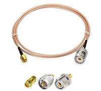 Superbat Câble SMA SO239 3m SMA Mâle à SO239 UHF Câble RG316 Extension 50Ohm avec Kit d'Adaptateurs de 3 Pièces, SMA vers UHF + SMA vers SO239/PL259 pour Radio CB Radioamateur Antenne