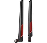 Superbat RPSMA Antenne WiFi double bande mâle 8dBi 2,4 GHz 5 GHz 5,8 GHz Antenne omnidirectionnelle 2 pièces pour carte réseau PCIe, routeur sans fil, enregistreur DVR, caméra de sécurité, modem