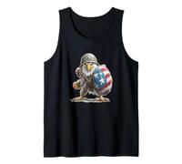 Superbe Aigle au Look Soldat avec Bouclier américain Débardeur