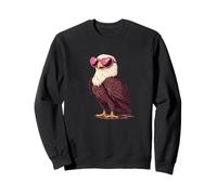Superbe aigle avec lunettes de soleil amusantes en forme de cœur Sweatshirt