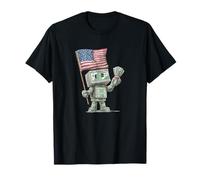 Superbe Argent avec Drapeau aux Couleurs patriotiques T-Shirt