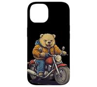 Superbe balade sauvage avec ce motif d'ours motard Coque pour iPhone 14