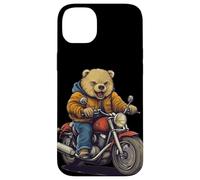 Superbe balade sauvage avec ce motif d'ours motard Coque pour iPhone 14 Plus