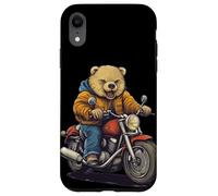 Superbe balade sauvage avec ce motif d'ours motard Coque pour iPhone XR