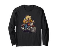 Superbe balade sauvage avec ce motif d'ours motard Manche Longue