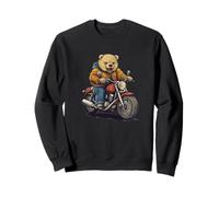 Superbe balade sauvage avec ce motif d'ours motard Sweatshirt